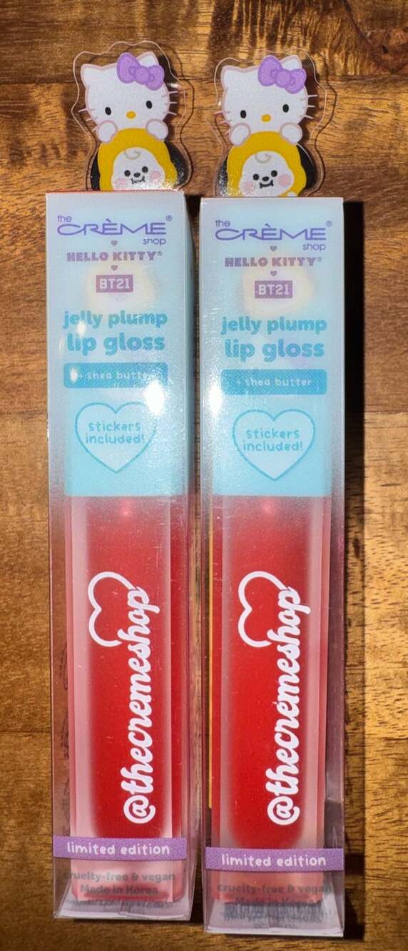 The Crème Shop x Hello Kitty x BT21 Jelly Plump Lip Gloss Shooky
